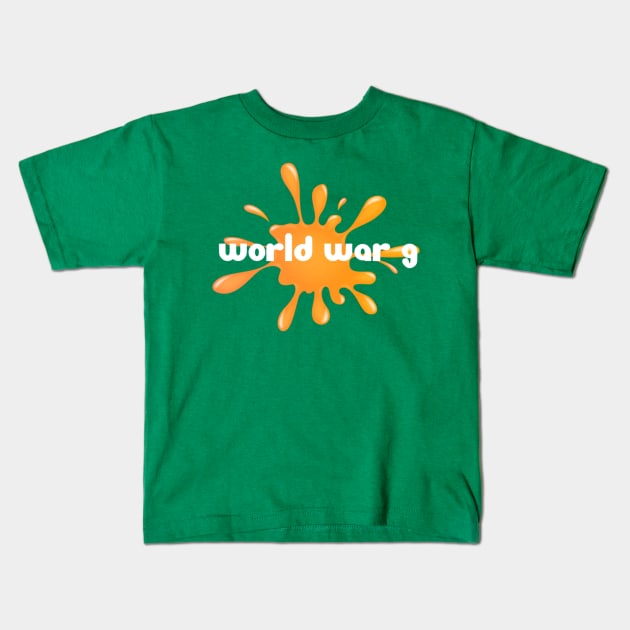 Orange Splat Kids T-Shirt by World War G